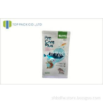 Custom Stand Up Pouch Packaging For Pet Food , White Blue E